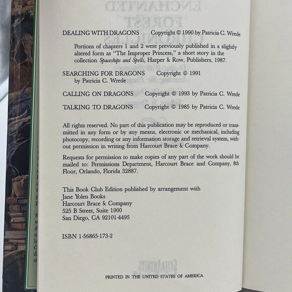 The Enchanted Forest Chronicles by Patricia C. Wrede (1993) Hardcover Omnibus - Picture 4 of 4